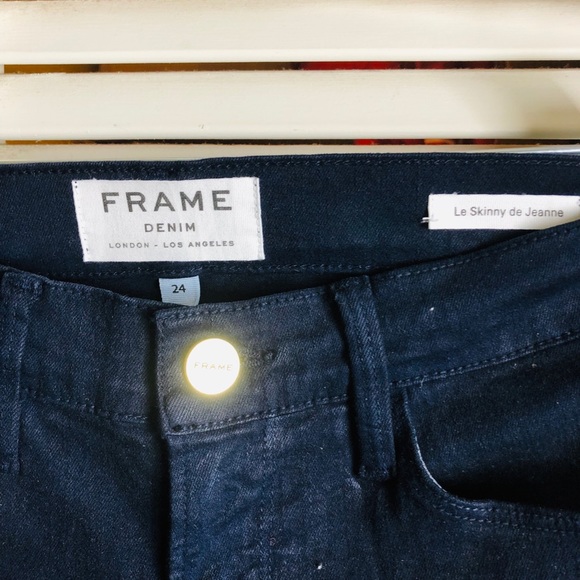 NORDSTROM/FRAME DENIM/ DISTRESSED JEAN/DARK BLUE - Picture 3 of 8